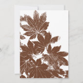 Brawn Fall Leaf Briefmarke Hochzeit speichern das  Save The Date (Rückseite)