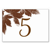 Brawn Fall Leaf Briefmarke Tischnummern (Rückseite)