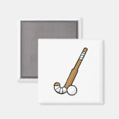 Brawn Field Hockey Stick Magnet (Vorderseite/Rückseite)