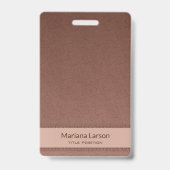 Brawn Floral Damask Muster Ausweis (Rückseite)