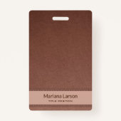 Brawn Floral Damask Muster Ausweis (Rückseite)