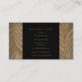 Brawn Floral Ornament Gold Lace Black Vip Visitenkarte (Rückseite)