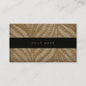 Brawn Floral Ornament Gold Lace Black Vip Visitenkarte (Vorderseite)