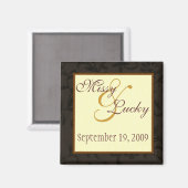 Brawn Floral Save the Date Magnet (Vorderseite/Rückseite)