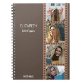 Brawn Foto Booth - Trendy Modern Personalisiert Notizblock (Vorderseite)