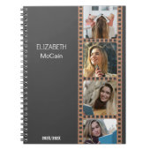 Brawn Foto Booth - Trendy Modern Personalisiert Notizblock (Vorderseite)