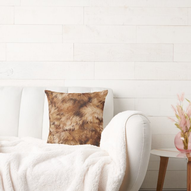 Brawn Fur Abstrakt Kissen (Liege)