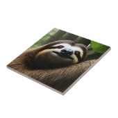 Brawn Fuzzy Sloth, Keramik Tile Fliese (Seite)