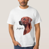 Brawn Geometric Dog Add Name T - Shirt (Vorderseite)