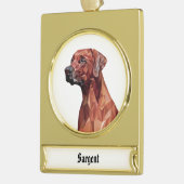 Brawn Geometric Dog Banner-Ornament Gold (Links)