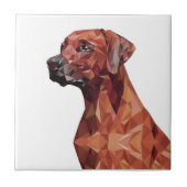 Brawn Geometric Dog Fliese (Vorderseite)