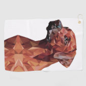 Brawn Geometric Dog Golfhandtuch (Horizontal)