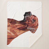 Brawn Geometric Dog White Sherpadecke (Vorderseite)