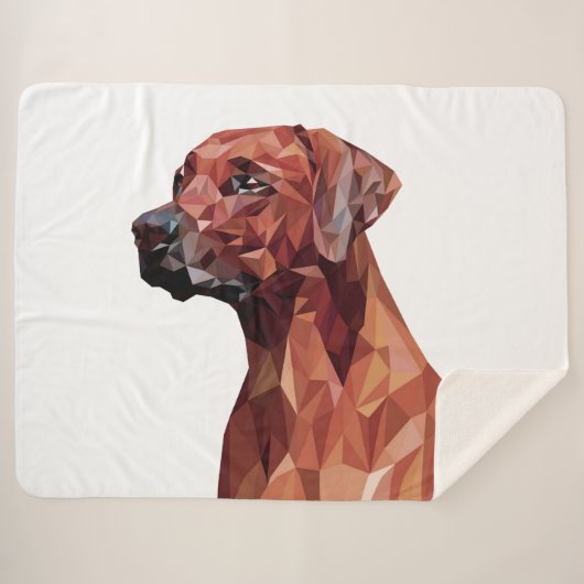 Brawn Geometric Dog White Sherpadecke (Vorderseite (Horizontal))