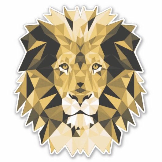 Brawn Geometric Lion Aufkleber (Vorderseite)
