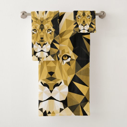Brawn Geometric Lion Badhandtuch Set (Insitu)