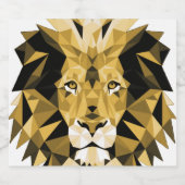 Brawn Geometric Lion Bierflaschenetikett (Einzelnes Label)