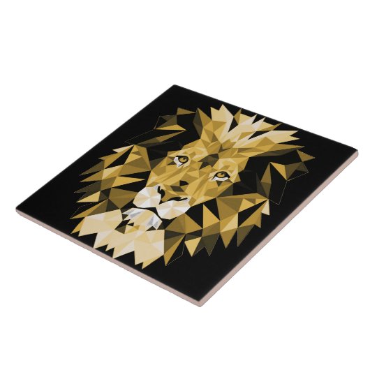 Brawn Geometric Lion Tile Fliese (Seite)