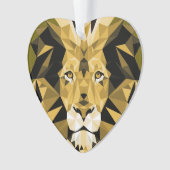 Brawn Geometric Lions Head Ornament (Vorderseite)