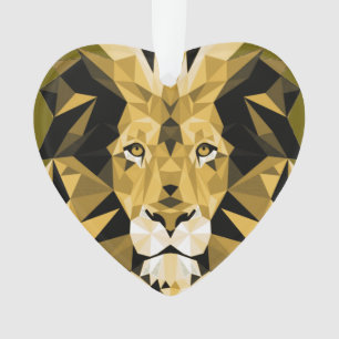 Brawn Geometric Lions Head Ornament