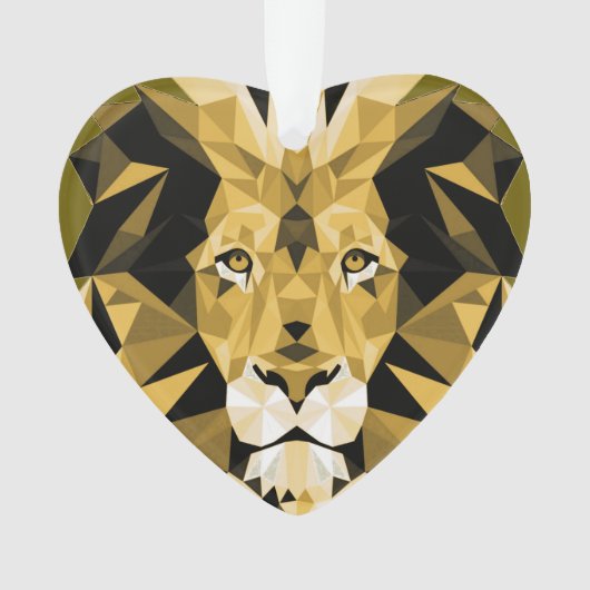 Brawn Geometric Lions Head Ornament (Vorderseite)