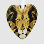 Brawn Geometric Lions Head Ornament (Vorderseite)