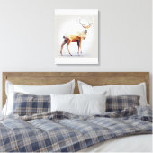 Brawn Geometric Low Poly Deer Leinwanddruck (Insitu (Schlafzimmer))