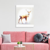 Brawn Geometric Low Poly Deer Leinwanddruck (Insitu (Wohnzimmer))