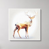 Brawn Geometric Low Poly Deer Leinwanddruck (Vorderseite)
