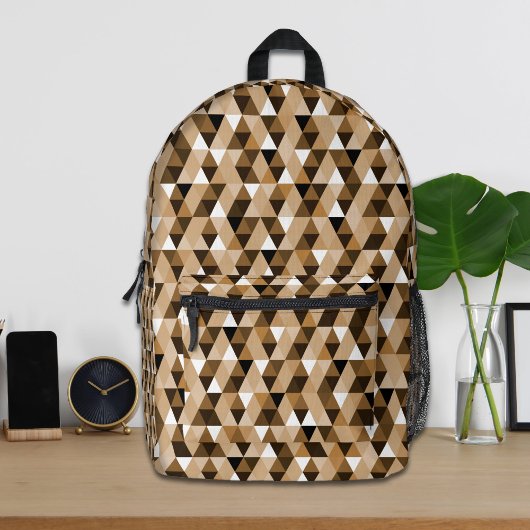 Brawn Geometric Pattern Backpack Bedruckter Rucksack