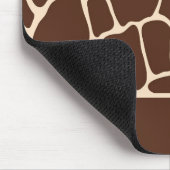 Brawn Giraffe Animal Print Custom Curry Name Mousepad (Ecke)
