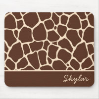 Brawn Giraffe Animal Print Custom Curry Name