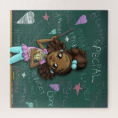 Brawn Girl und positive Worte Puzzle (Horizontal)