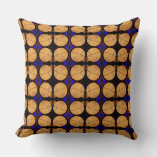 Brawn Globe Lit Background Blue Throw Kissen