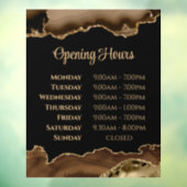 Brawn Gold Agate Opening Stunden Fensterheber Fensteraufkleber (Blatt 3)