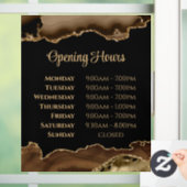 Brawn Gold Agate Opening Stunden Fensterheber Fensteraufkleber (Zuhause)