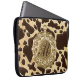 Brawn & Gold Animal Print Anticharm Laptopschutzhülle (Vorne Rechts)