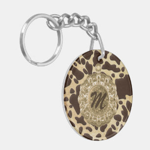 Brawn & Gold Animal Print Antique Charm Ursprüngli Schlüsselanhänger