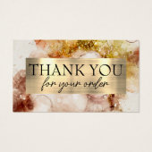 Brawn Gold Aquarell Dank Discount-Karte (Vorderseite)