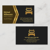 Brawn Gold Arrows Gold Semi Truck Logistics Driver Visitenkarte (Vorne/Hinten)