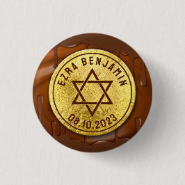 Brawn Gold Chocolate Bar Mitzvah oder Bat Mitzvah Button