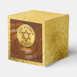 Brawn Gold Chocolate Bar Mitzvah oder Bat Mitzvah Geschenkschachtel