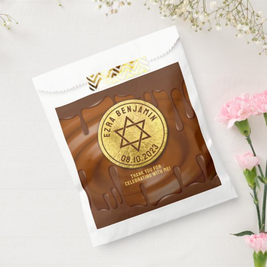 Brawn Gold Chocolate Bar Mitzvah oder Bat Mitzvah Geschenktütchen (Versiegelt)