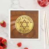 Brawn Gold Chocolate Bar Mitzvah oder Bat Mitzvah Serviette (Beispiel)