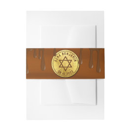 Brawn Gold Chocolate Bar or Bat Mitzvah Einladungsbanderole