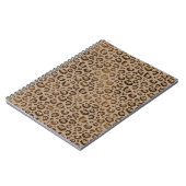 Brawn Gold Glitzer Leopard Print Notizblock (Linke Seite)