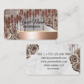 Brawn Gold Glitzer Sparkling Tropfen Visitenkarte (Vorne/Hinten)