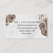 Brawn Gold Glitzer Sparkling Tropfen Visitenkarte (Rückseite)