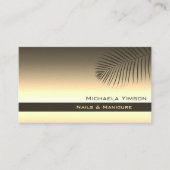 Brawn Gold Gradient Modern mit Palmblättern einfac Visitenkarte (Vorderseite)