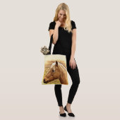 Brawn Gold Horse in Sun Animal Tote Bag Tasche (Am Model)